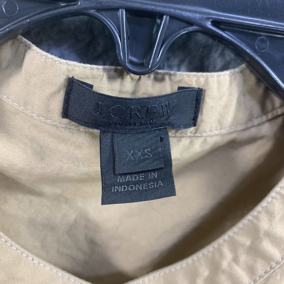 J Crew Collection Womens Shirt Dress Button Down Khaki 100% Cotton Sz XXS Brown - Picture 13 of 14